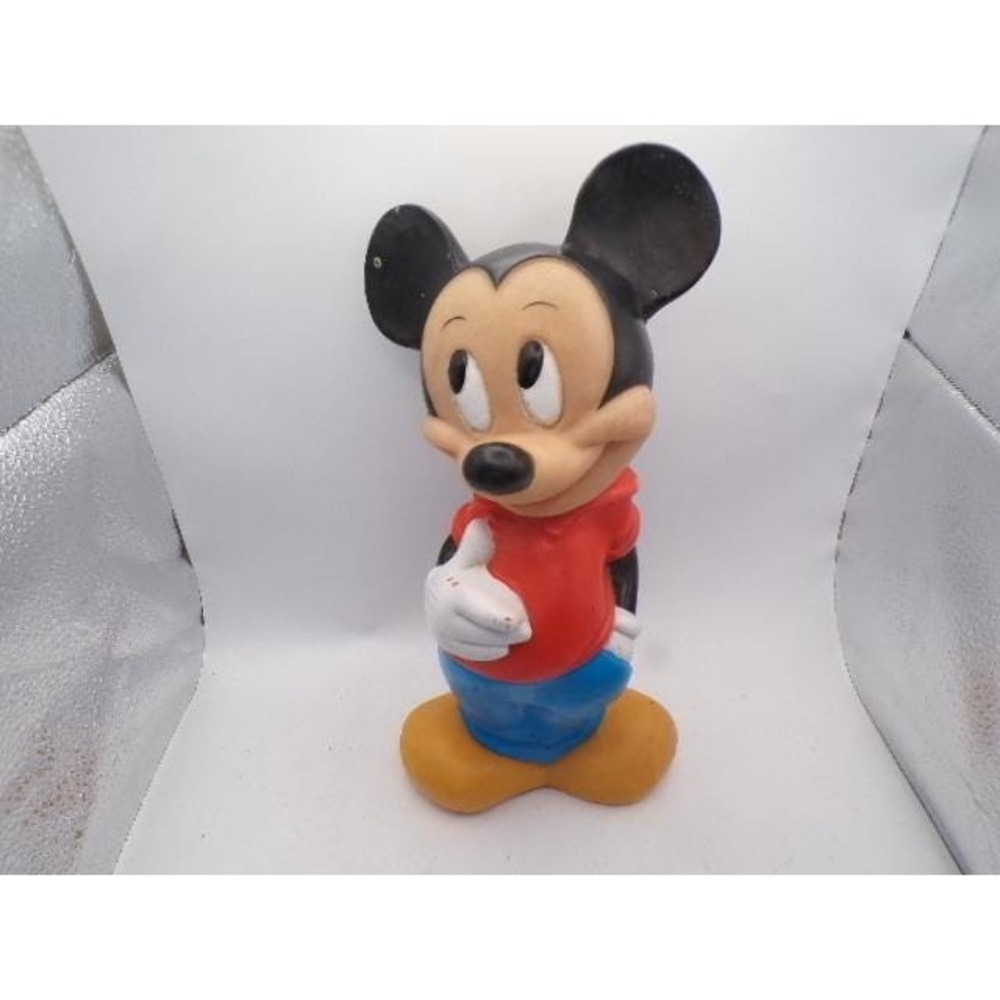 Vintage Mickey Mouse Rubber Bank No‎ Plug Disney Red Shirt Blue Pant 10 Inch